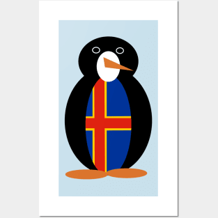 Aaland Islands Penguin Flag or Äland Islands Posters and Art